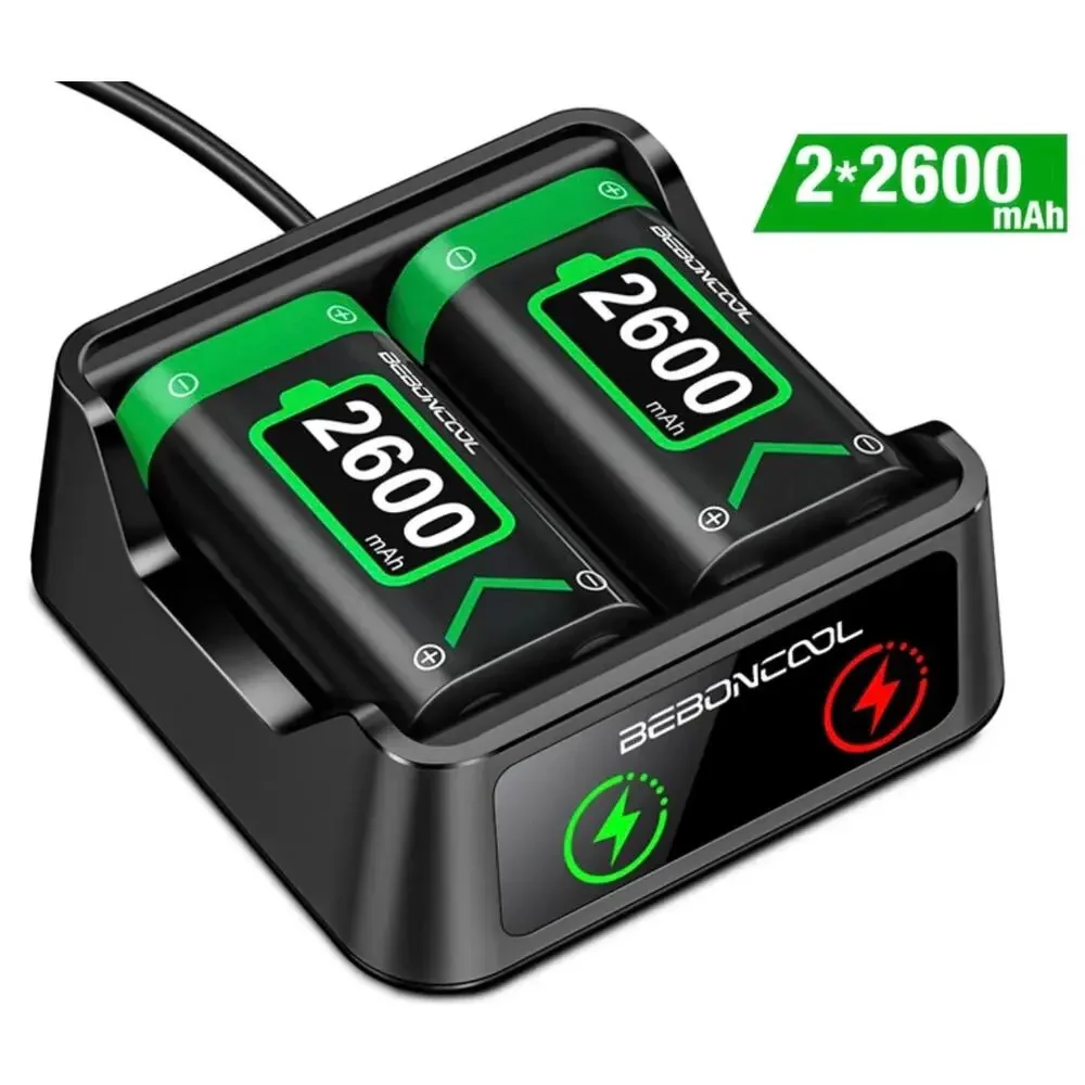 Beboncool 2 x2600mAh Rechargeable Battery, Xbox Series Controller, NWT